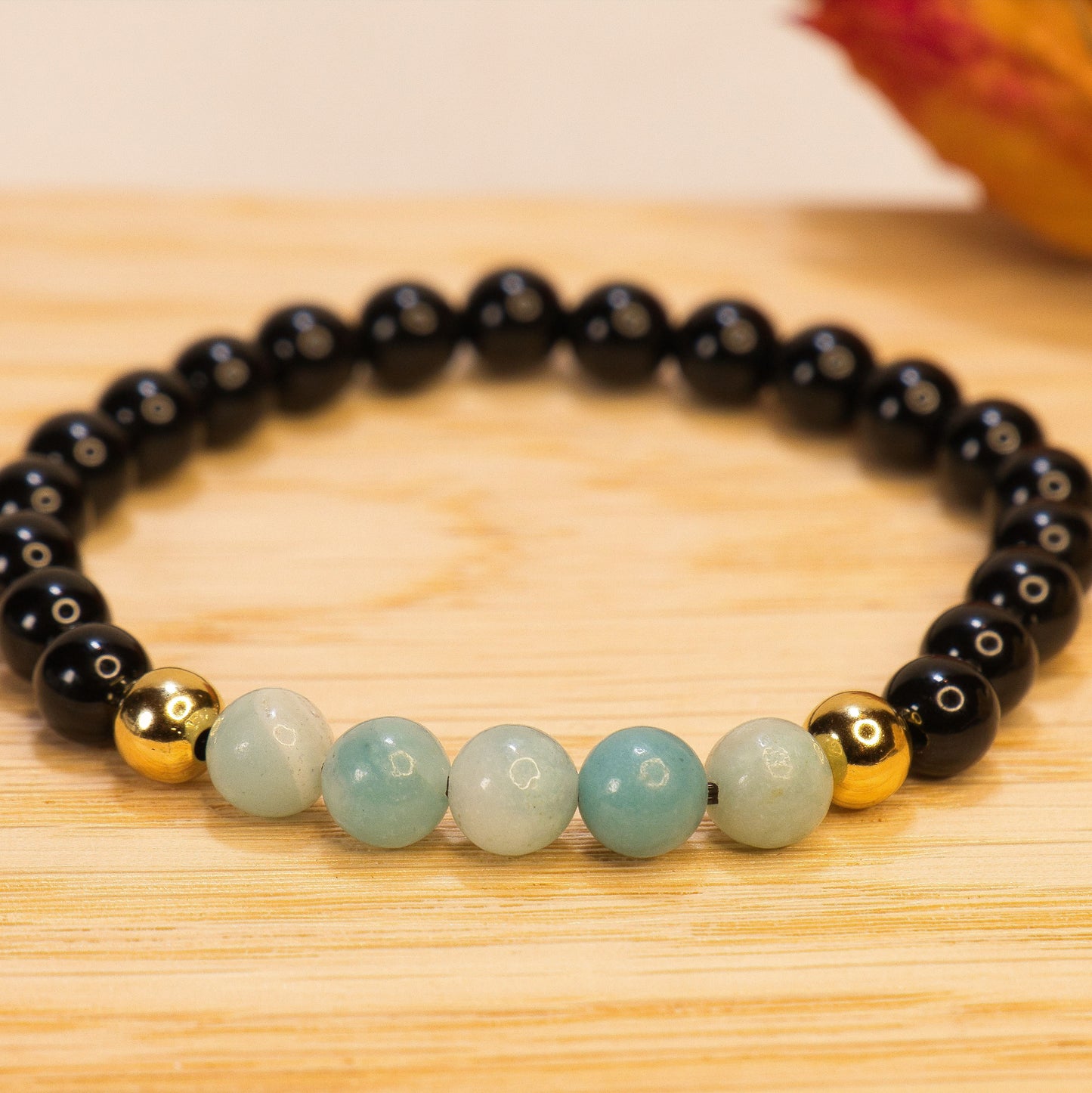 Amazonite claire et onyx