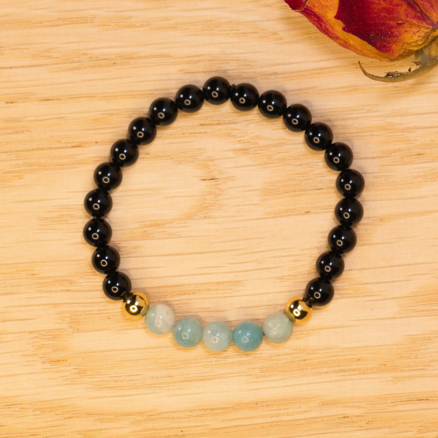 Amazonite claire et onyx